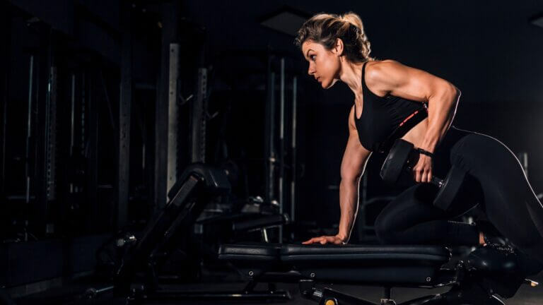woman working out